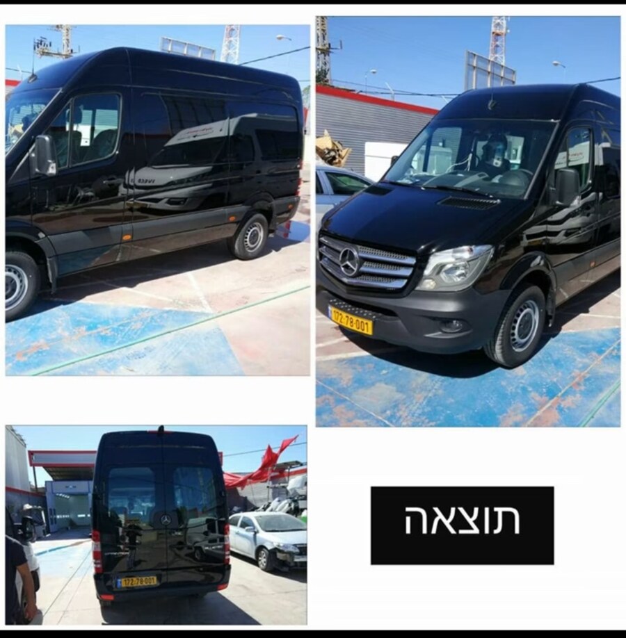 הרכב המסחרי לאחר צביעה שחורה וגמר העבודה